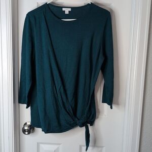 J Jill crossover tie sweater size M